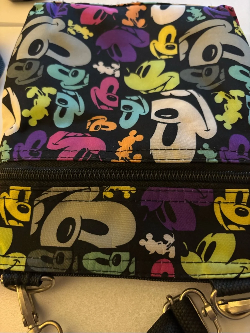 Disney Black Multicolor Mickey Mouse Crossbody Bag
